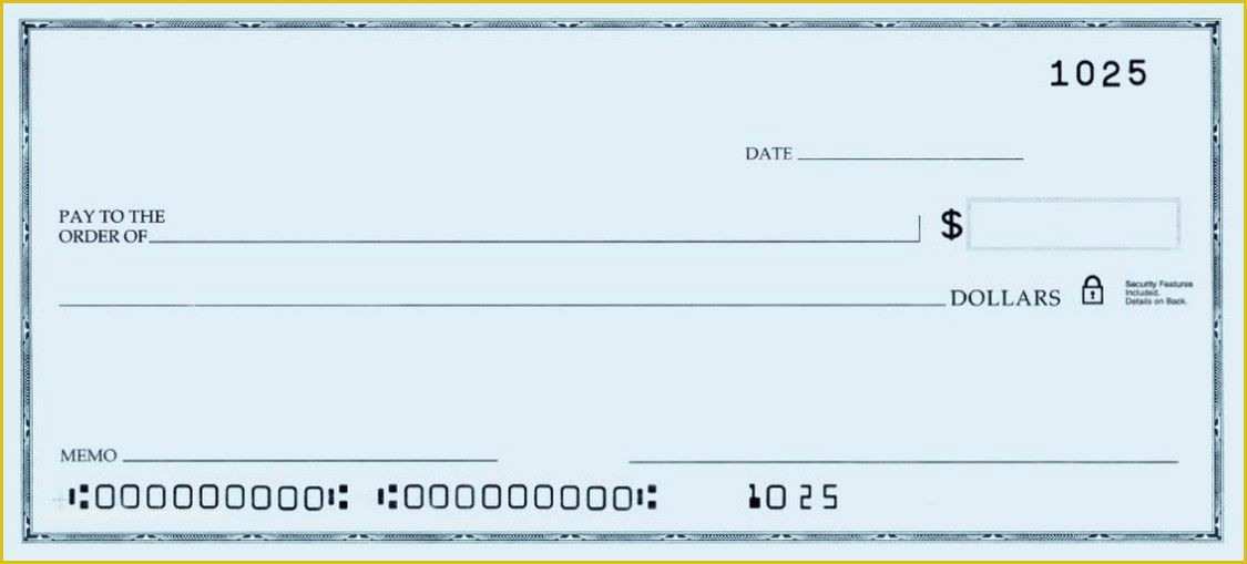 Free Check Template Of Printable Personal Blank Check Template