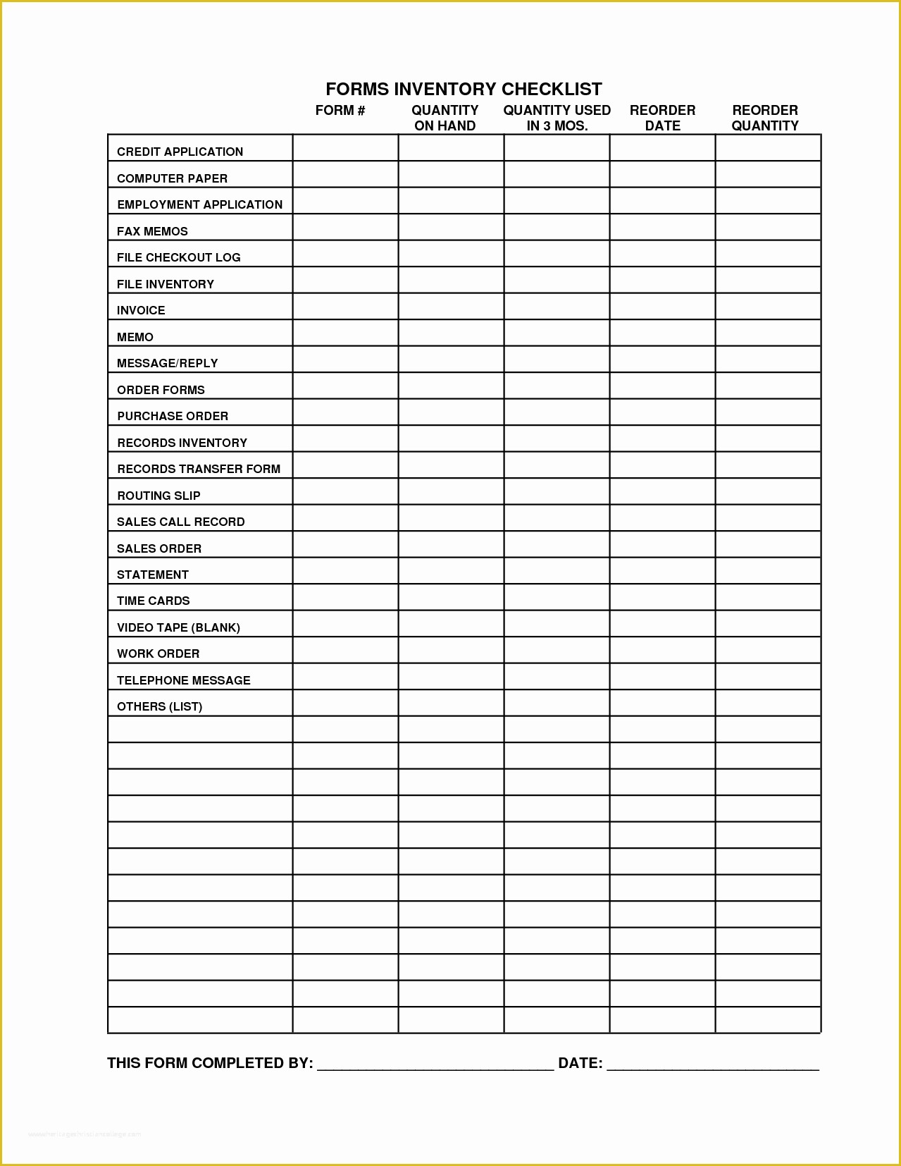 Free Checklist Template Of 7 Free Checklist Template