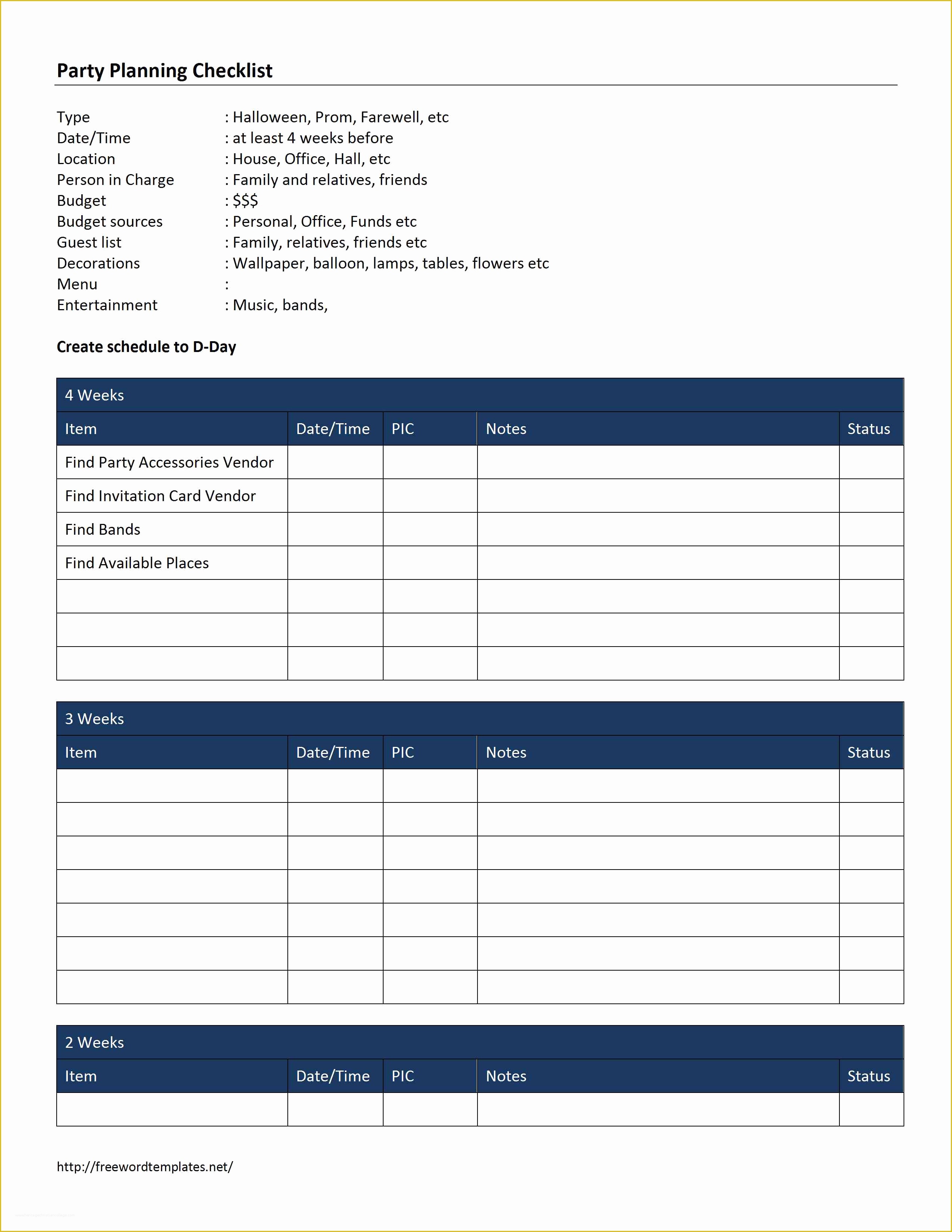 Free Checklist Template Of 7 Free Checklist Template