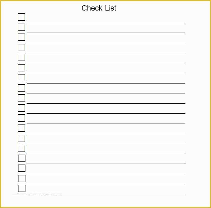 59 Free Checklist Template