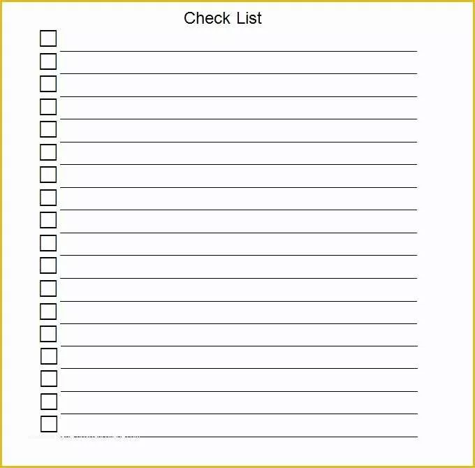 Free Checklist Template Of Blank Checklist Template Checklist Template …