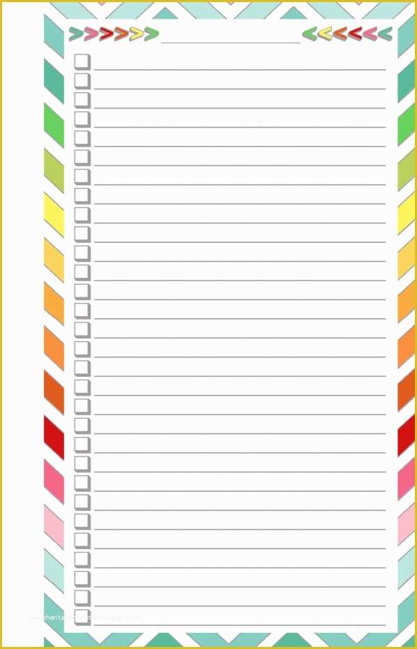 Free Checklist Template Of Blank List Half Page