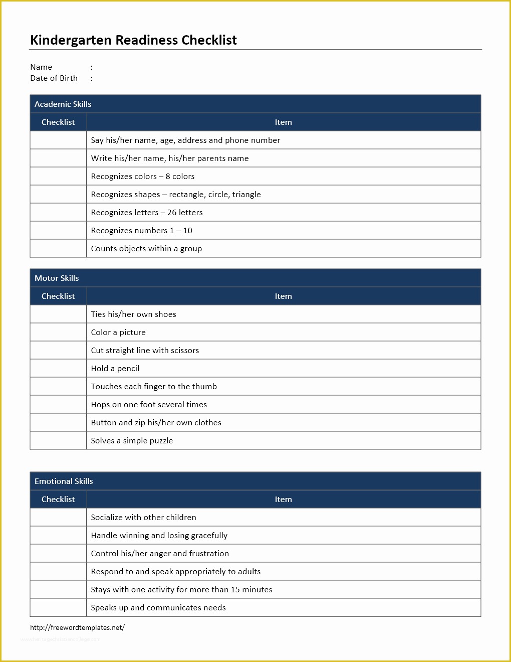 Free Checklist Template Of Checklist Word Templates Free Word Templates