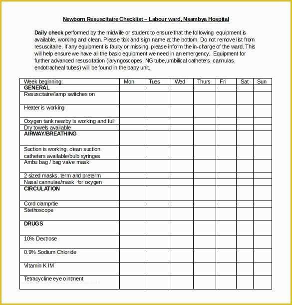 Free Checklist Template Word Of 11 Free Download Baby Registry Checklist Templates In