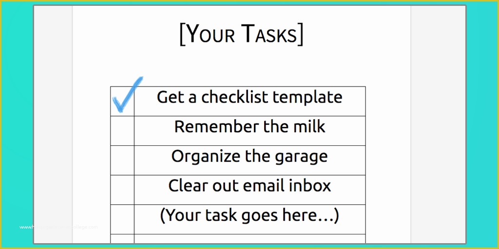 Free Checklist Template Word Of Checklist Template Word
