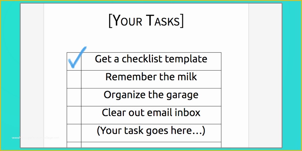 Free Checklist Template Word Of Checklist Template Word