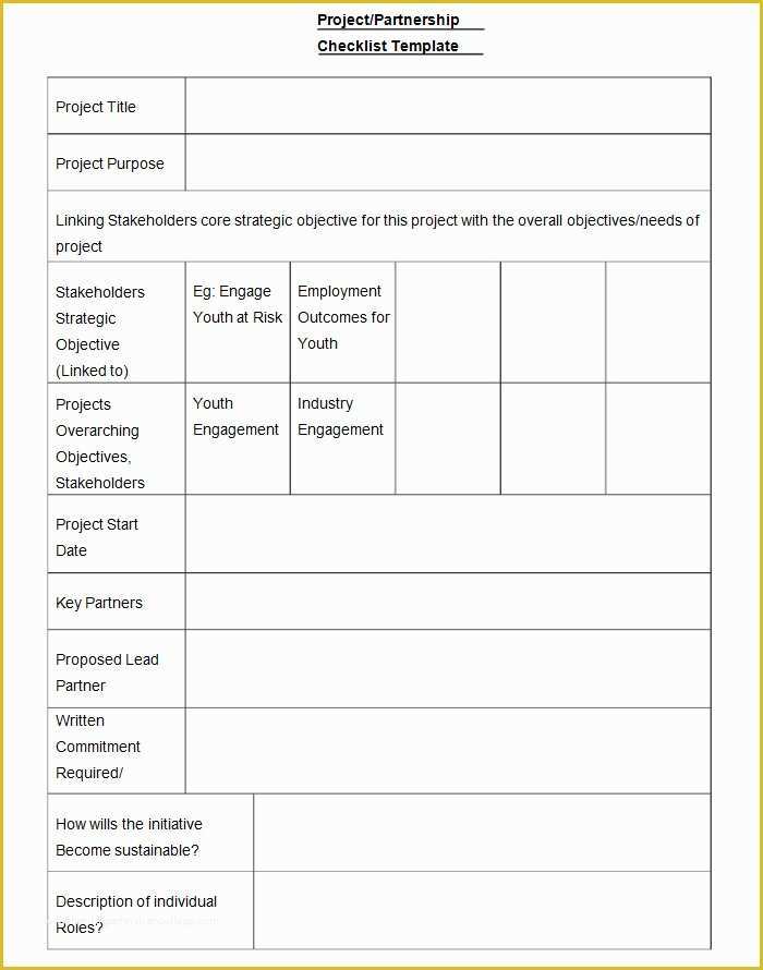 Free Checklist Template Word Of Project Checklist Template 12 Free Word Pdf Documents