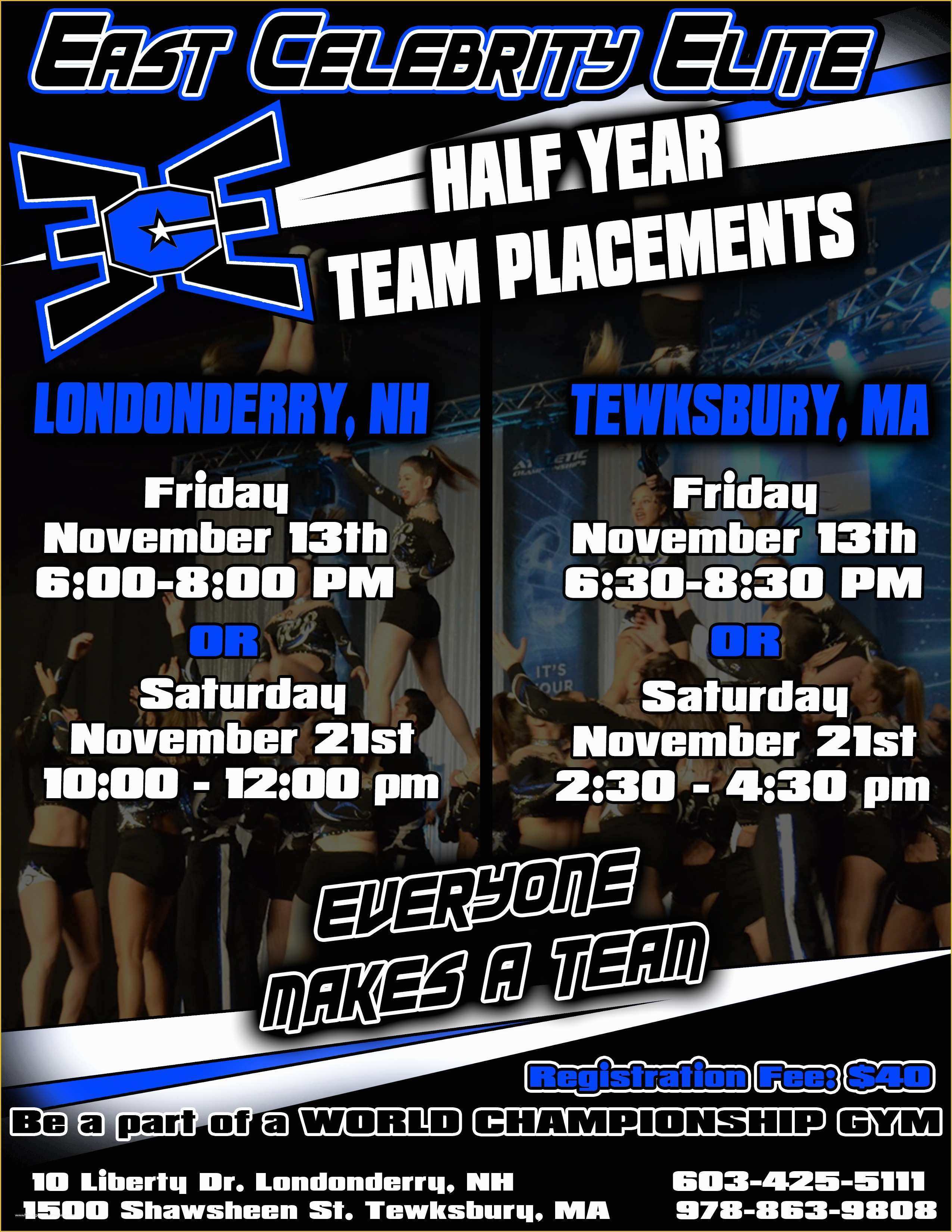 Free Cheerleading Tryout Flyer Template Of All Star Teams East Celebrity Elite