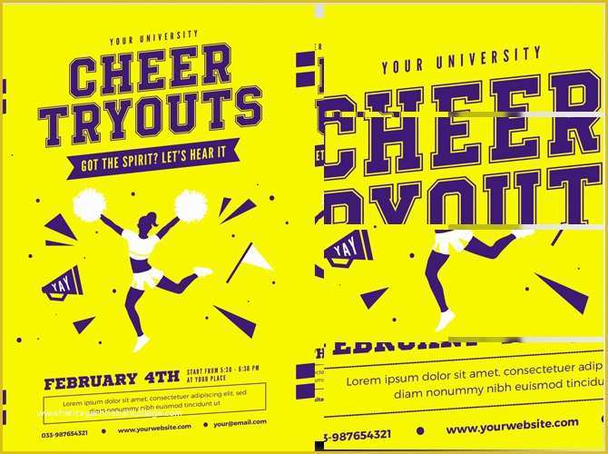 Free Cheerleading Tryout Flyer Template Of Cheer Tryout Flyer fort Lee Cheer fortleecheer Twitter