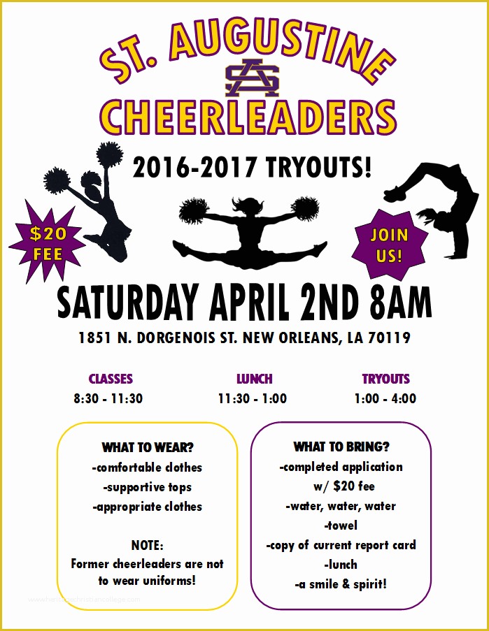 Free Cheerleading Tryout Flyer Template Of Cheer Tryout Flyer Ktunesound