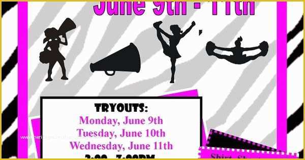 Free Cheerleading Tryout Flyer Template Of Cheerleading Tryouts Publisher Flyer Free Download and