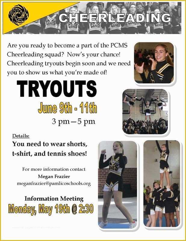 Free Cheerleading Tryout Flyer Template Of Cheerleading Tryouts Publisher Flyer Free Download and