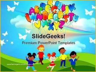 Free Child Care Powerpoint Templates Of Alphabets02 Education ...