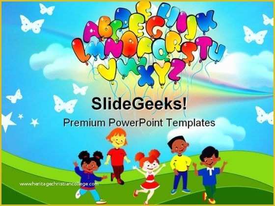 Free Child Care Powerpoint Templates Of Alphabets02 Education Powerpoint Template 0810