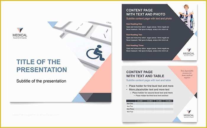Free Child Care Powerpoint Templates Of Disability Medical Equipment Powerpoint Presentation