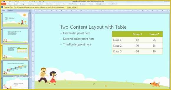 Free Child Care Powerpoint Templates Of Free Children Powerpoint Template with Cartoons for