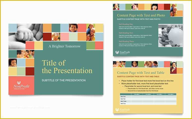 Free Child Care Powerpoint Templates Of Non Profit association for Children Powerpoint
