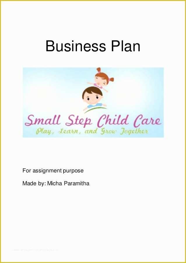 Free Child Care Powerpoint Templates Of Small Step Child Care Business Plan