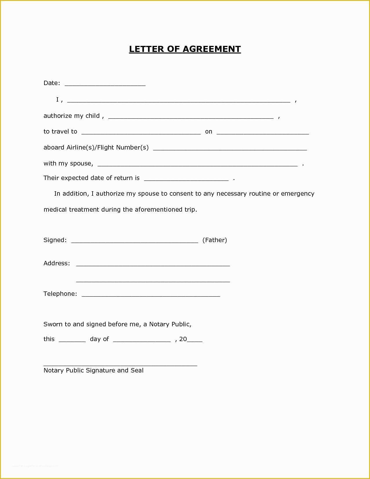 Free Child Travel Consent form Template Of Consent form Template for Travel with Minor C32a5b7b0c50