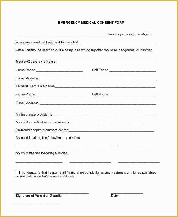 Free Child Travel Consent form Template Pdf Of Blank Medical forms 35 Free Documents In Word Pdf