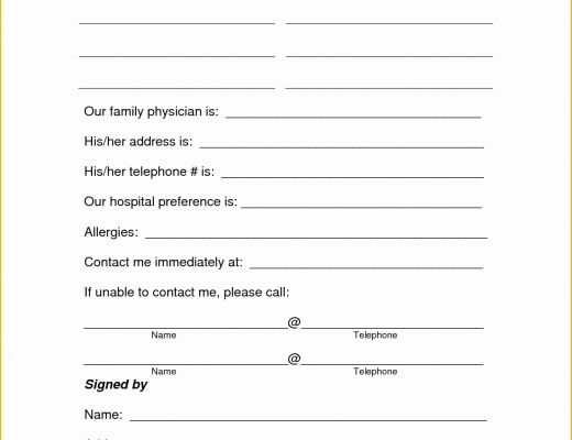 Free Child Travel Consent form Template Pdf Of Free Printable Medical Consent form