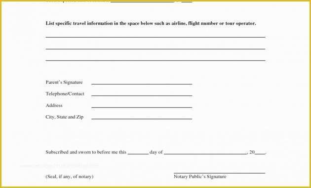 Free Child Travel Consent form Template Pdf Of Minor Child Travel Consentm Samples Free Pdf Template Uk