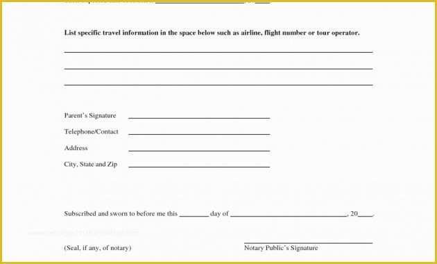 Free Child Travel Consent form Template Pdf Of Minor Child Travel Consentm Samples Free Pdf Template Uk