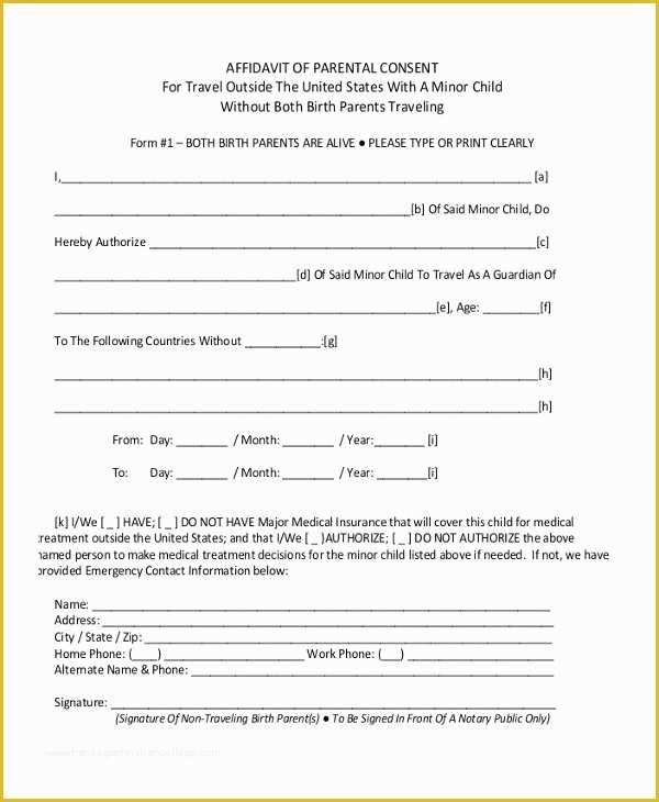 Free Child Travel Consent form Template Pdf Of Sample Child Travel Consent form 8 Free Documents In
