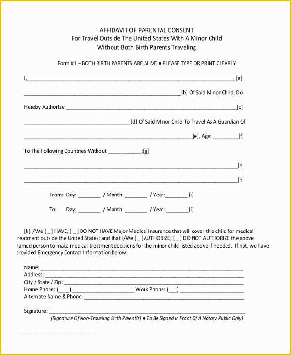 Free Child Travel Consent form Template Pdf Of Sample Child Travel Consent form 8 Free Documents In