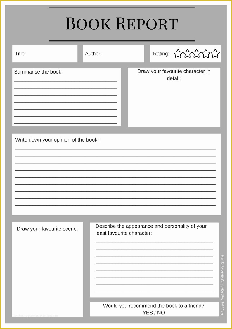 Free Children's Book Template Of A Range Of Free Downloadable Writing Templates – Edtech