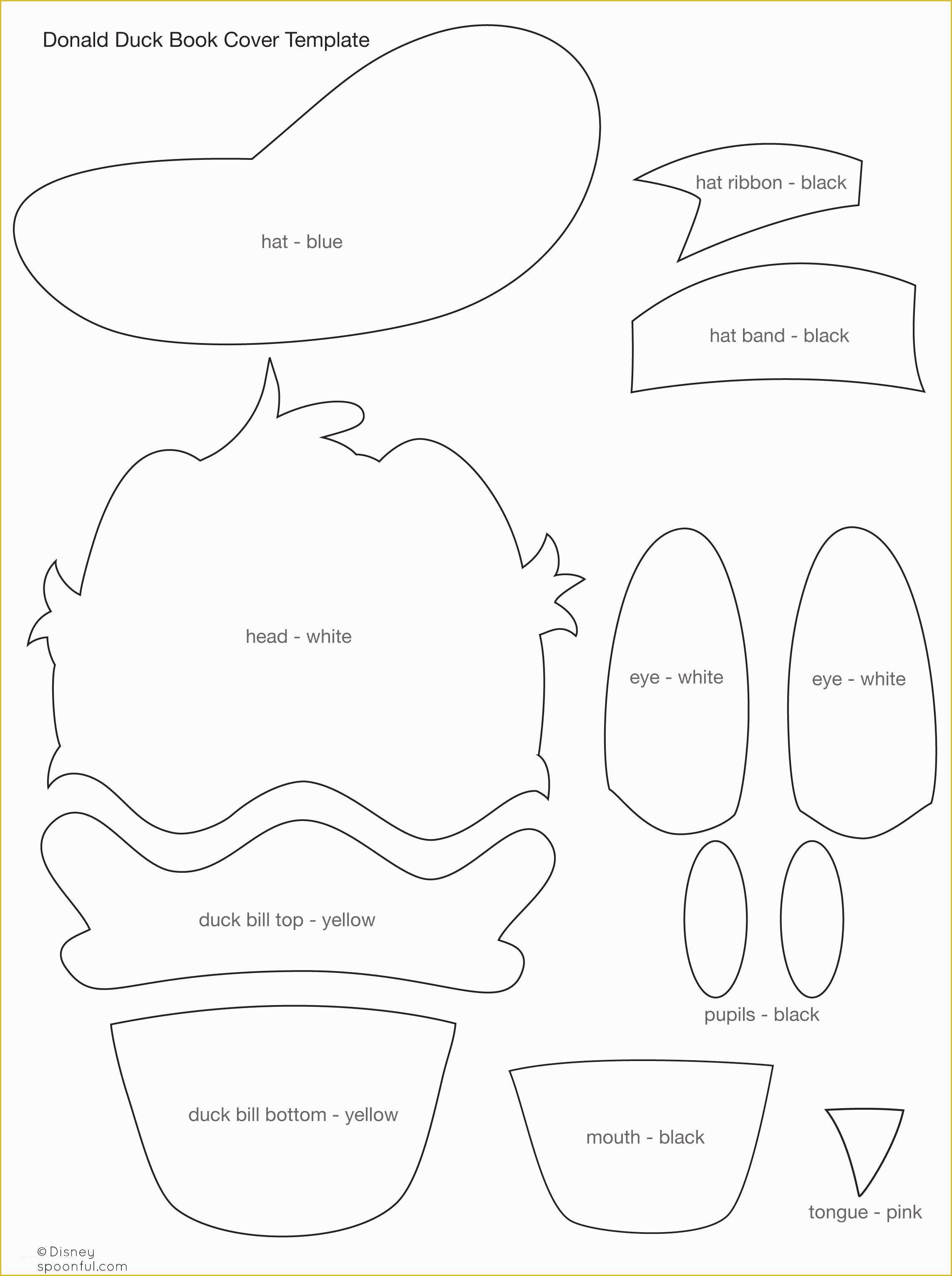 Free Children's Book Template Of Donald Duck Template Cut Out