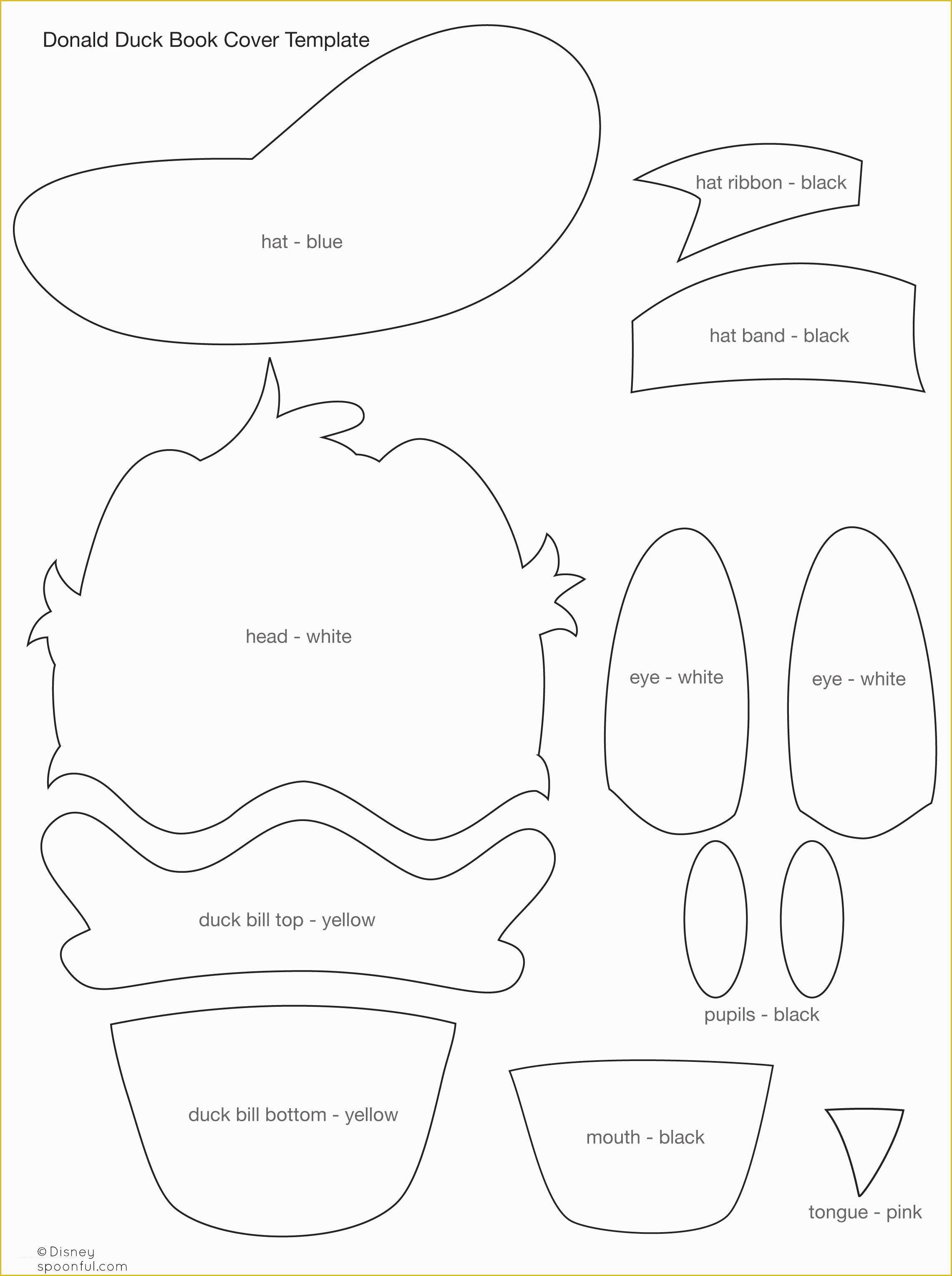 Free Children&amp;#039;s Book Template Of Donald Duck Template Cut Out