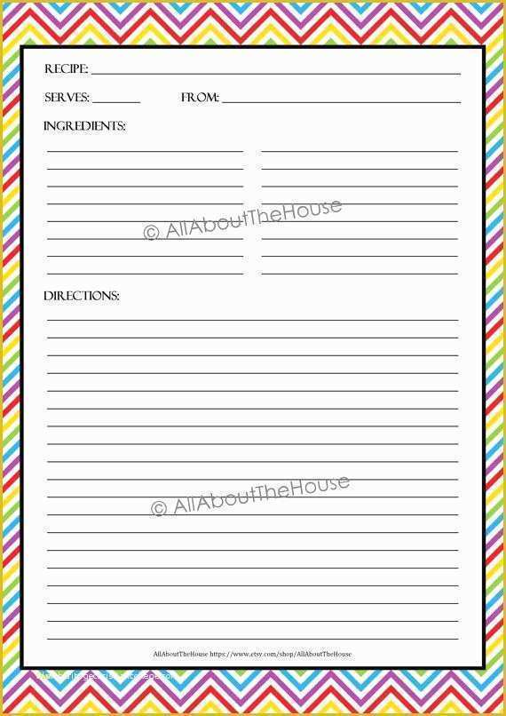 Free Children's Book Template Of Full Page Recipe Template for Word New Editable Printable
