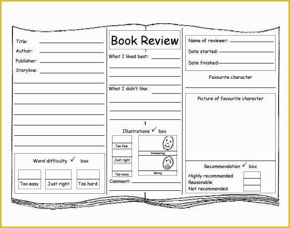 Free Children's Book Template Of Sample Book Review Template 10 Free Documents In Pdf Word