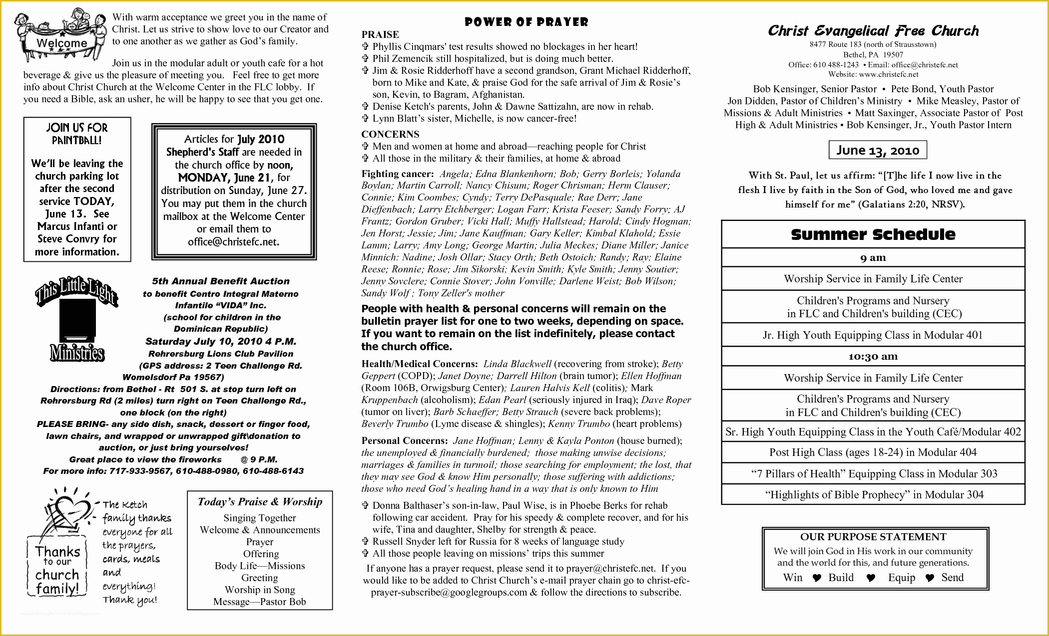 Free Children&amp;#039;s Church Bulletin Templates Of 8 Best Of Church Bulletin Templates Free Printable