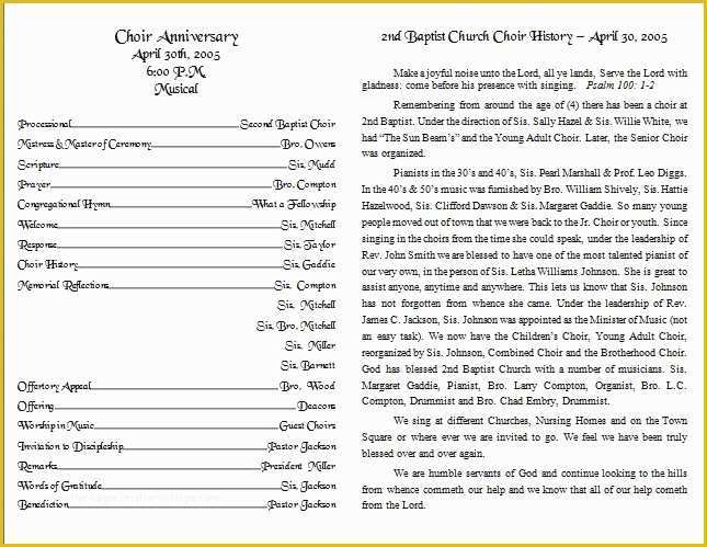 Free Children&amp;#039;s Church Bulletin Templates Of Church Bulletin Templates