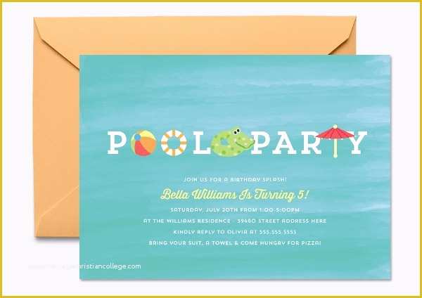 Free Childrens Party Invites Templates Of 17 Kids Party Invitation Designs &amp; Templates Psd Ai