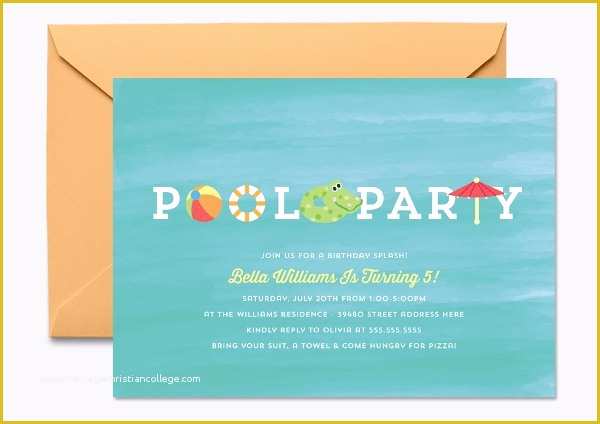 Free Childrens Party Invites Templates Of 17 Kids Party Invitation Designs & Templates Psd Ai