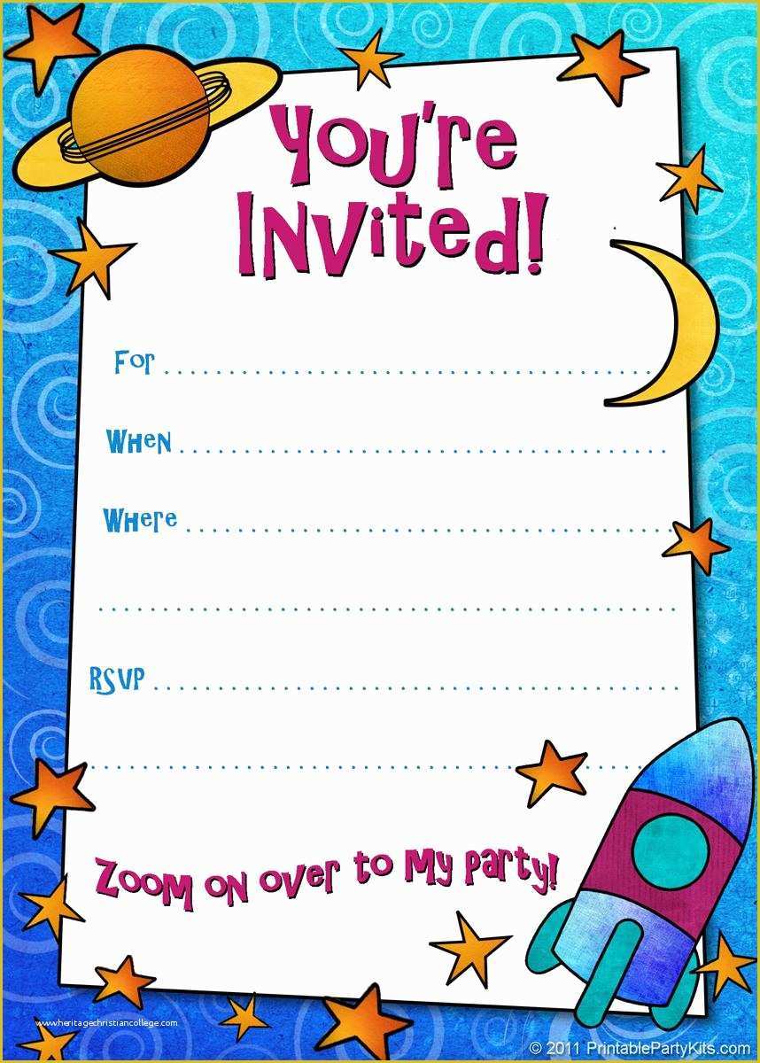 Free Childrens Party Invites Templates Of 18 Birthday Invitations for Kids – Free Sample Templates