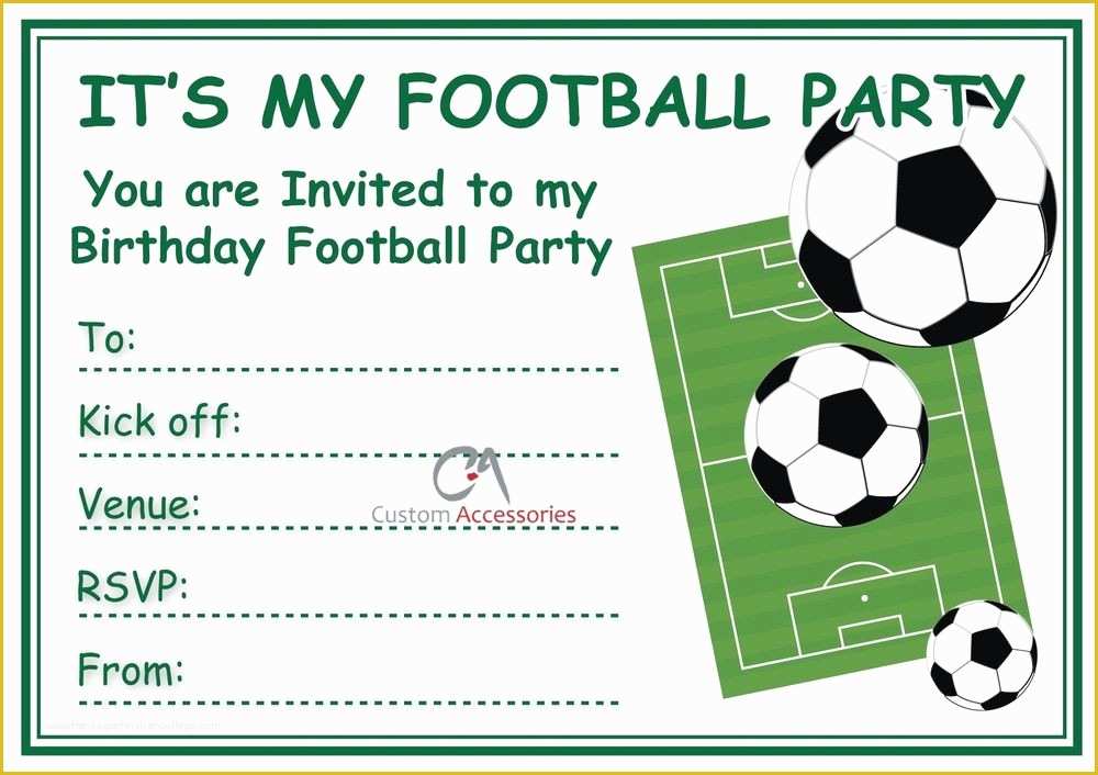 Free Childrens Party Invites Templates Of Football Birthday Party Invitation Templates Free Football