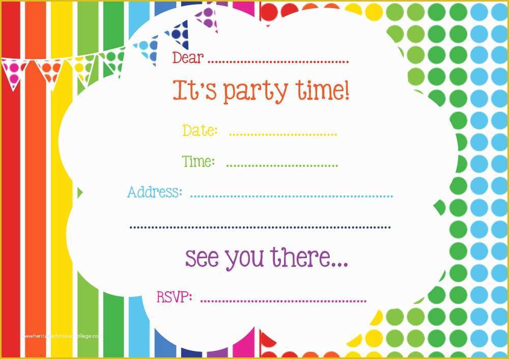 Free Childrens Party Invites Templates Of Free Printable Birthday Invitations Line – Free