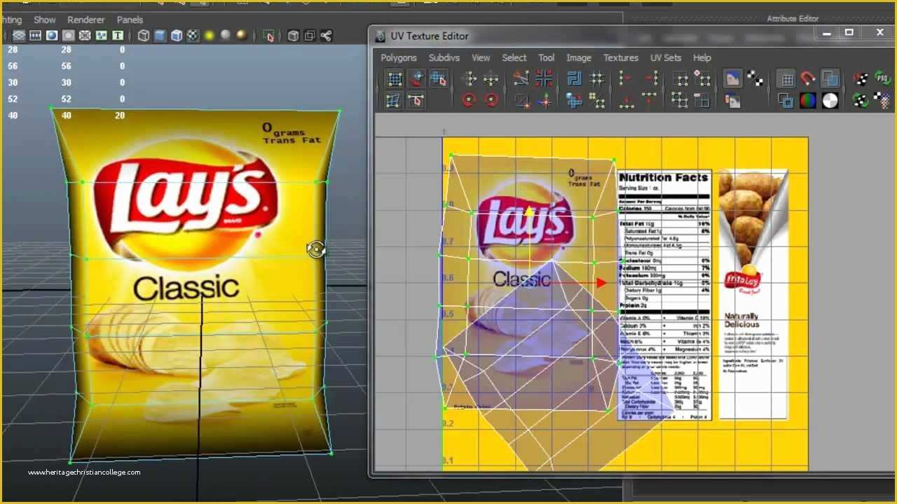 Free Chip Bag Template Of Autodesk Maya 2013 Potato Chips Bag Modeling Texturing