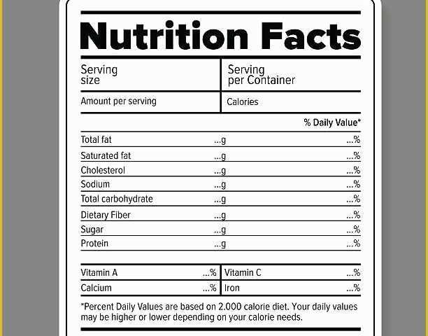 Free Chip Bag Template Of Blank Nutrition Label Template Word New Nutrition Label