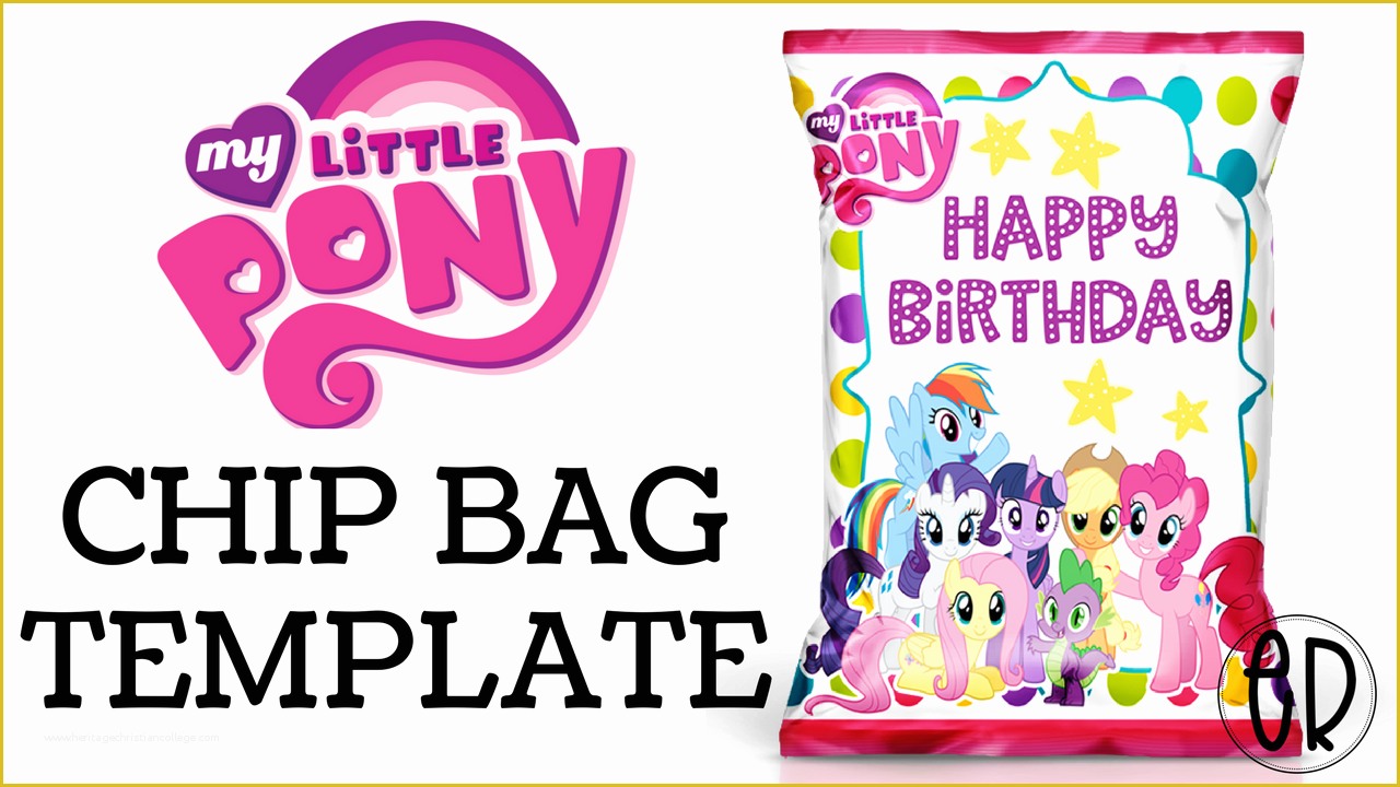 Free Chip Bag Template Of My Little Pony Chip Bag Favor