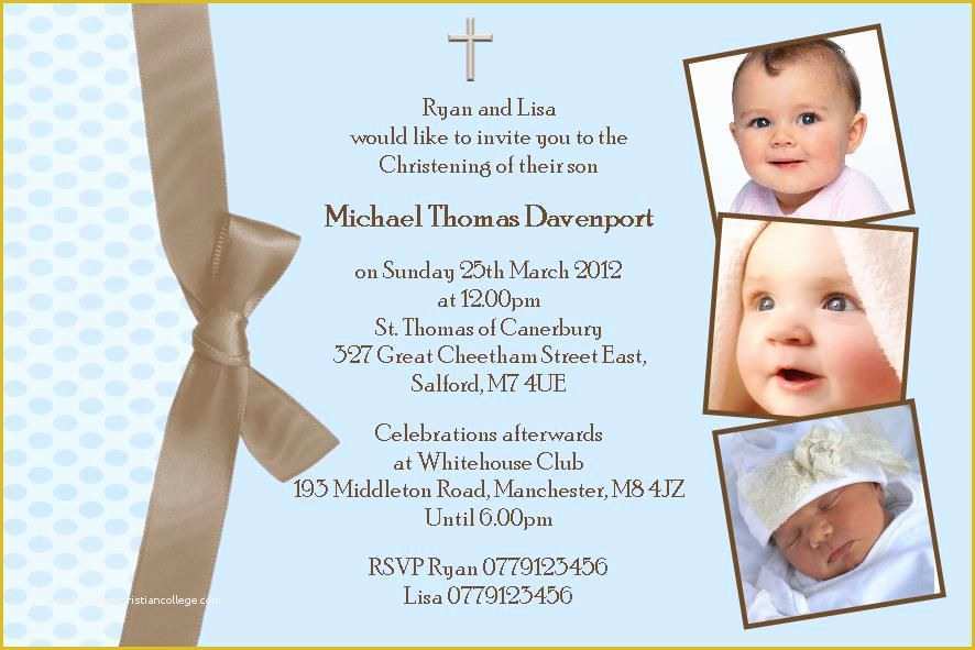 Free Christening Invitation Template for Baby Boy Of Baby Boy Baptism Invitations Baby Boy Christening