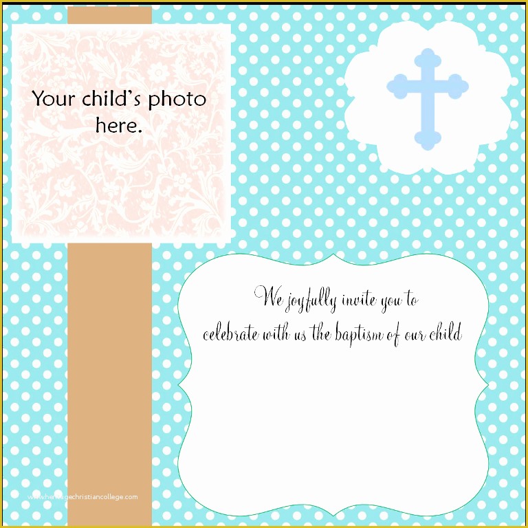 Free Christening Invitation Template for Baby Boy Of Baby Boy Baptism Invitations