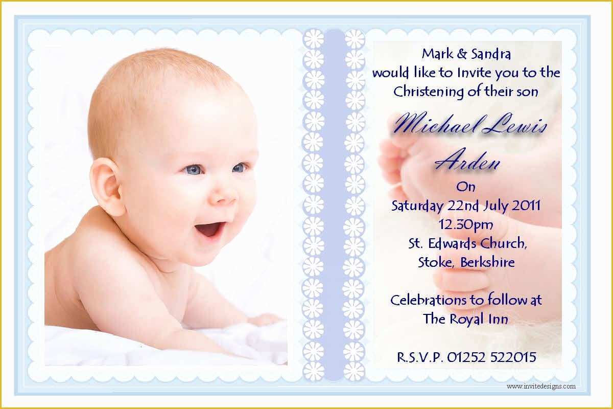 Free Christening Invitation Template for Baby Boy Of Baptism Invitation Baptismal Invitation Template