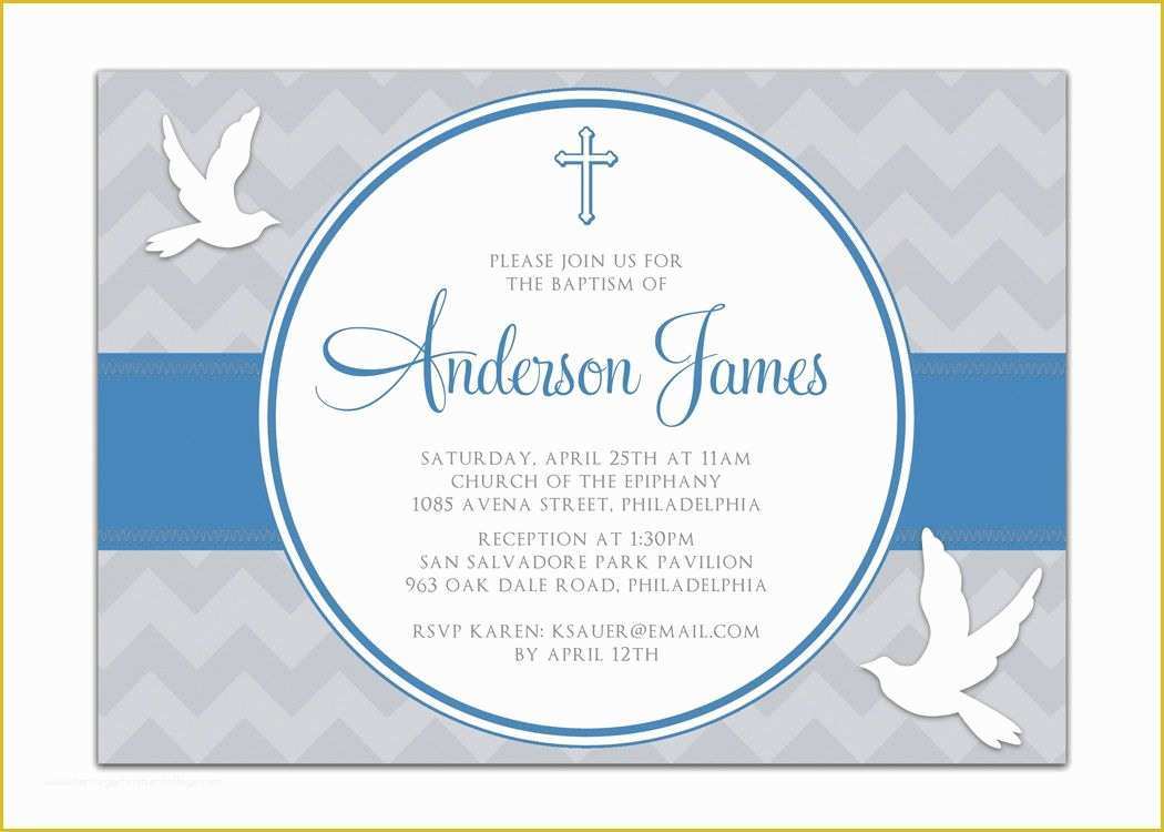Free Christening Invitation Template for Baby Boy Of Baptism Invitation Boy Baptism Invitations Baptism