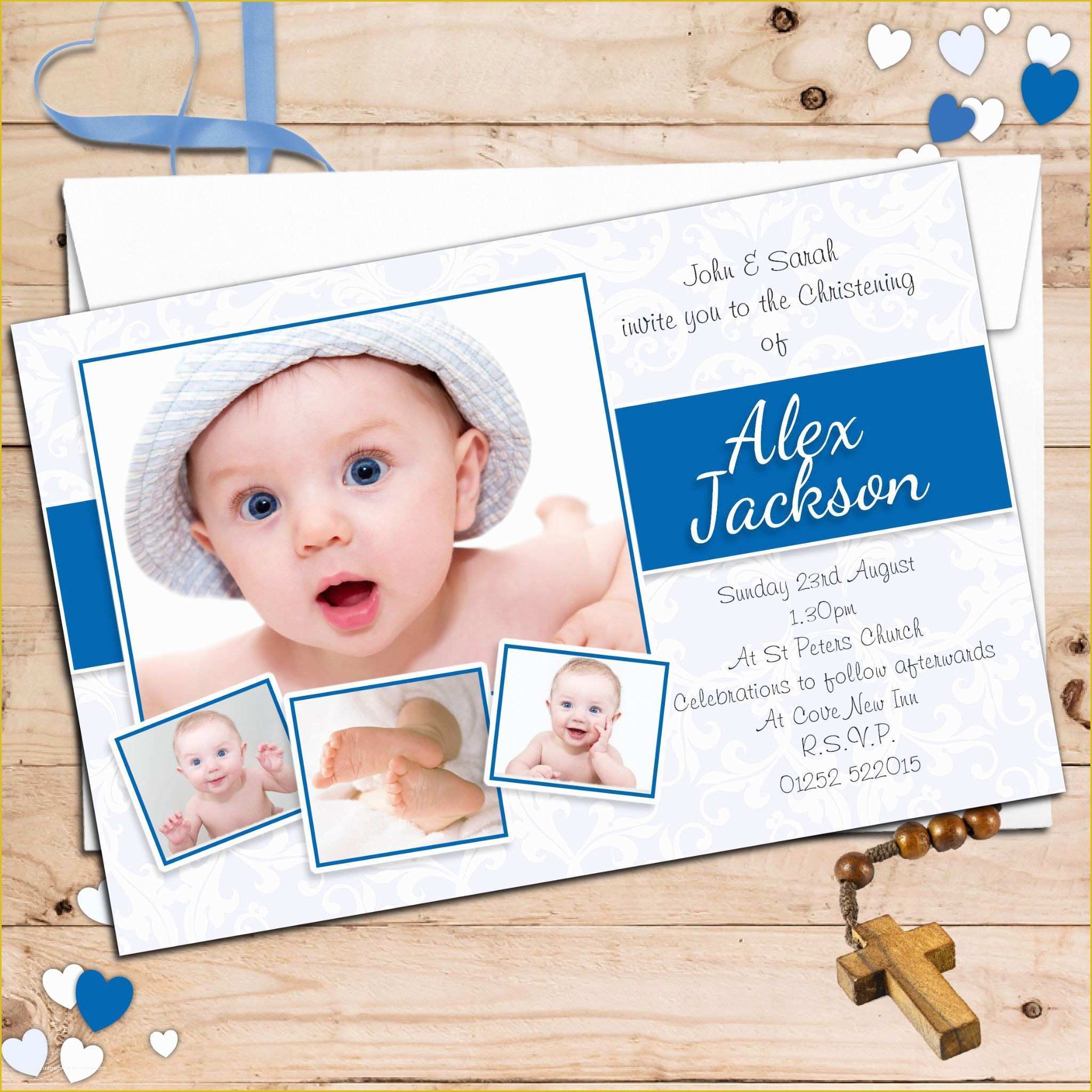 Free Christening Invitation Template for Baby Boy Of Baptism Invitation for Boys Baptism Invitation Template