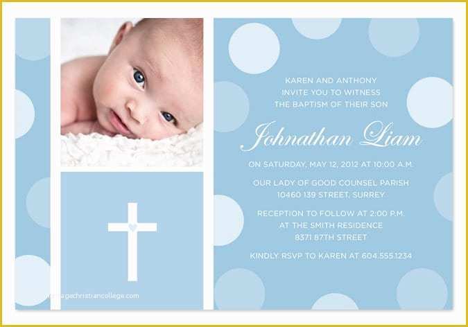 Free Christening Invitation Template for Baby Boy Of Baptismal Invitation for Baby Boy